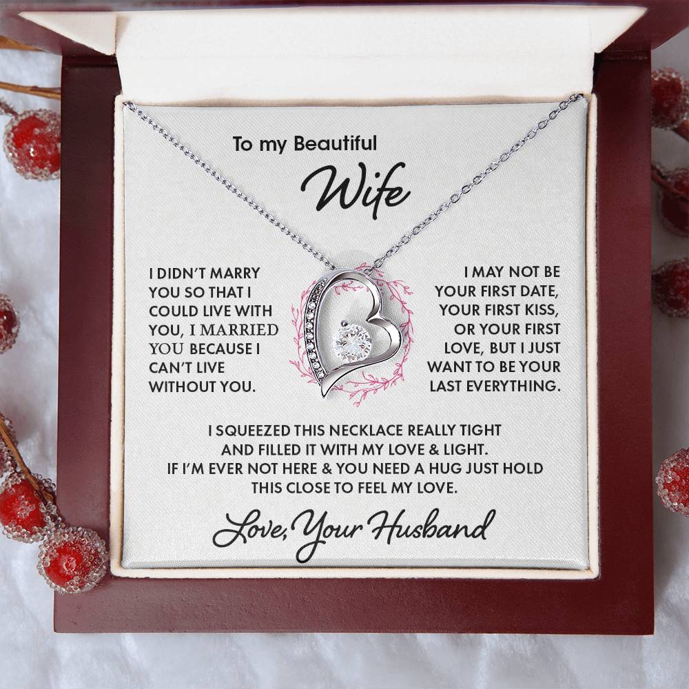 To My Beautiful Wife | Forever Love Necklace