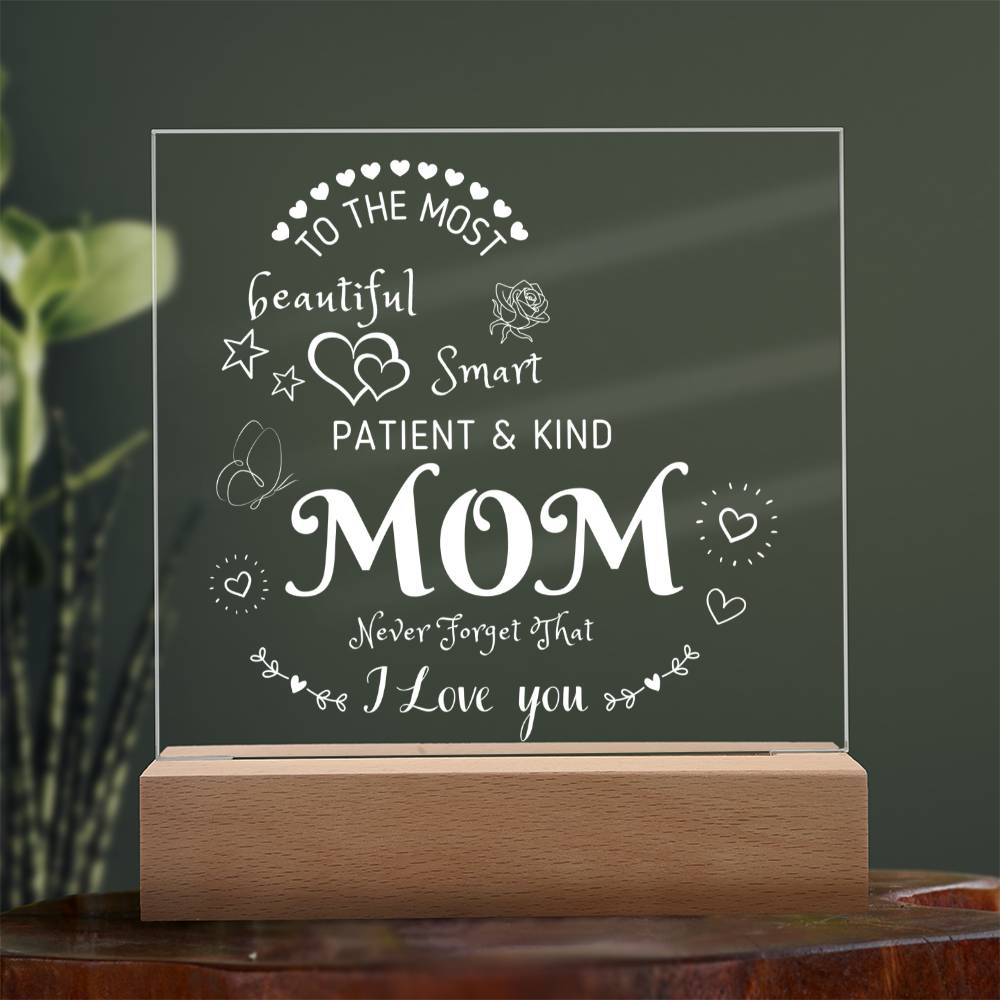 To My Mom | Acrylic Square Plaque
