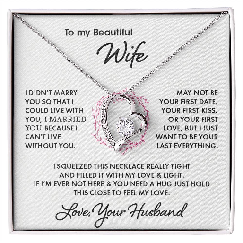 To My Beautiful Wife | Forever Love Necklace