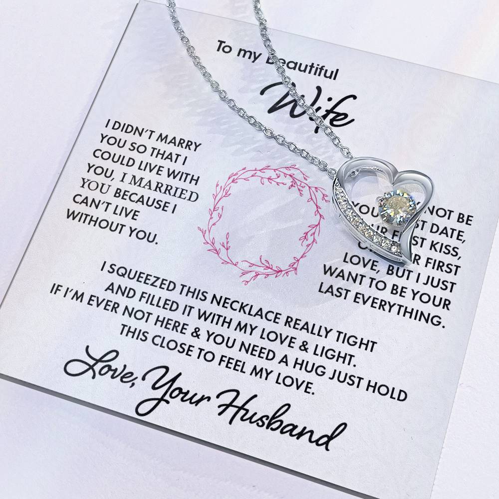 To My Beautiful Wife | Forever Love Necklace