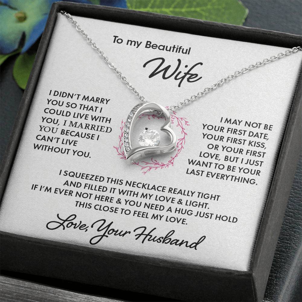 To My Beautiful Wife | Forever Love Necklace