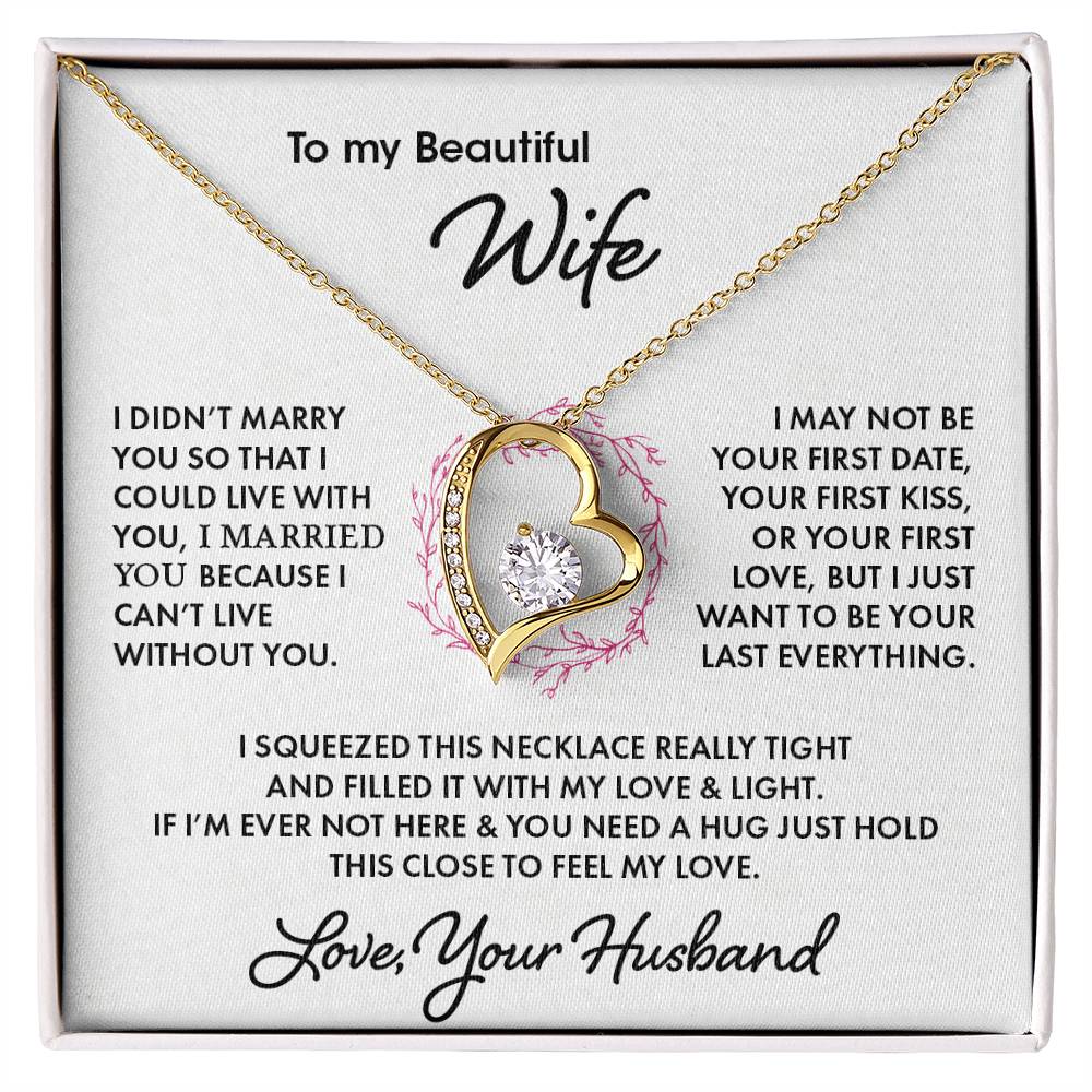 To My Beautiful Wife | Forever Love Necklace
