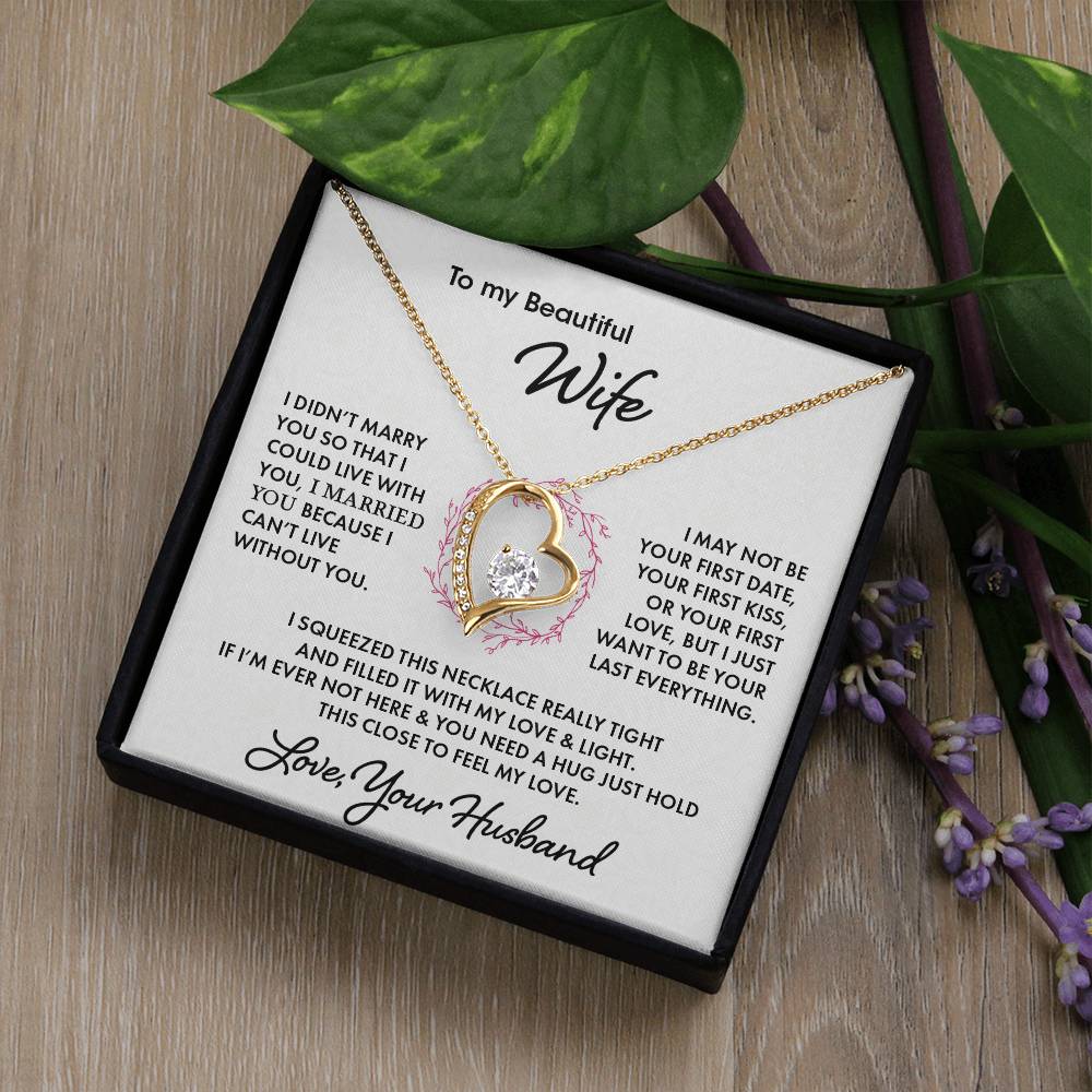 To My Beautiful Wife | Forever Love Necklace
