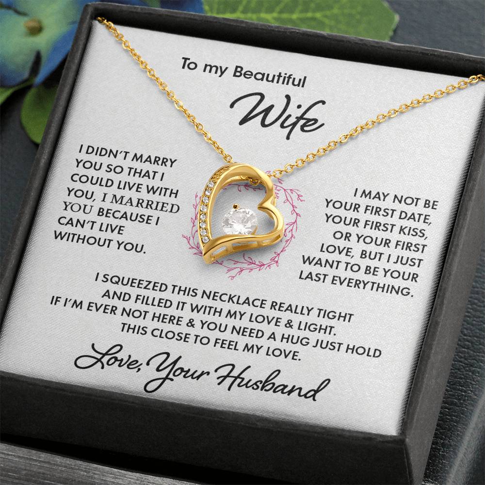 To My Beautiful Wife | Forever Love Necklace